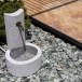 Leopard White Granite - Freistehender Wasserbrunnen (47 x 40 x 70 cm)