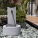 Leopard White Granite - Freistehender Wasserbrunnen (47 x 40 x 70 cm)