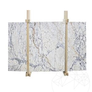 Arabescato Bookmatch Polierte Marmorplatte 2 cm - Transluzent