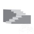 Artico Grau Geflammter Granit Stufe 120 x 33 x 2,8 cm