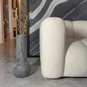 Autograph-Milano Dekorative Vase aus Tundra-Marmor, 50 x 20 x 10 cm