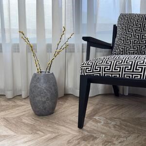 Autograph-Pisa Dekorative Vase aus Tundra-Marmor, 30 x 20 x 20 cm