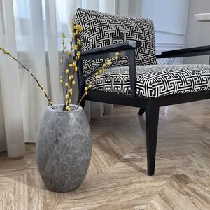 Autograph-Pisa Dekorative Vase aus Tundra-Marmor, 30 x 20 x 20 cm