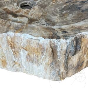 Waschbecken für das Badezimmer Versteinertes Holz