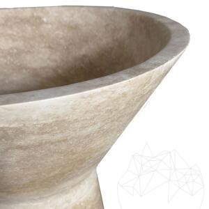 Waschbecken für das Badezimmer - Tao Antros Classic Travertin 50 x 85 cm