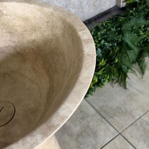 Waschbecken für das Badezimmer - Tao Antros Classic Travertin 50 x 85 cm