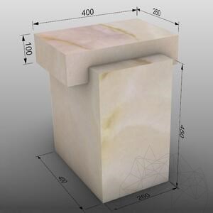 Bianco Onyx Quadra Tisch