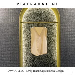 Black Crystal Lava Design Platte Platte 3CM