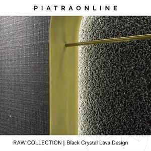 Black Crystal Lava Design Platte 2CM
