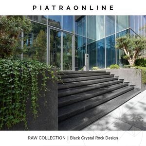 Black Crystal Rock Design Platte 2CM