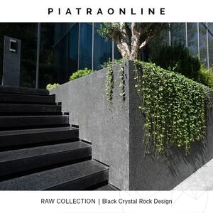 Black Crystal Rock Design Platte 2CM