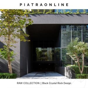 Black Crystal Rock Design Platte 2CM