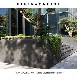 Black Crystal Rock Design Platte 3CM