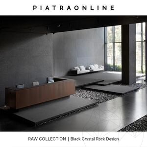 Black Crystal Rock Design Platte 2CM