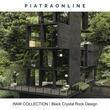 Black Crystal Rock Design Platte 3CM