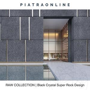 Black Crystal Super Rock Design Platte 2CM