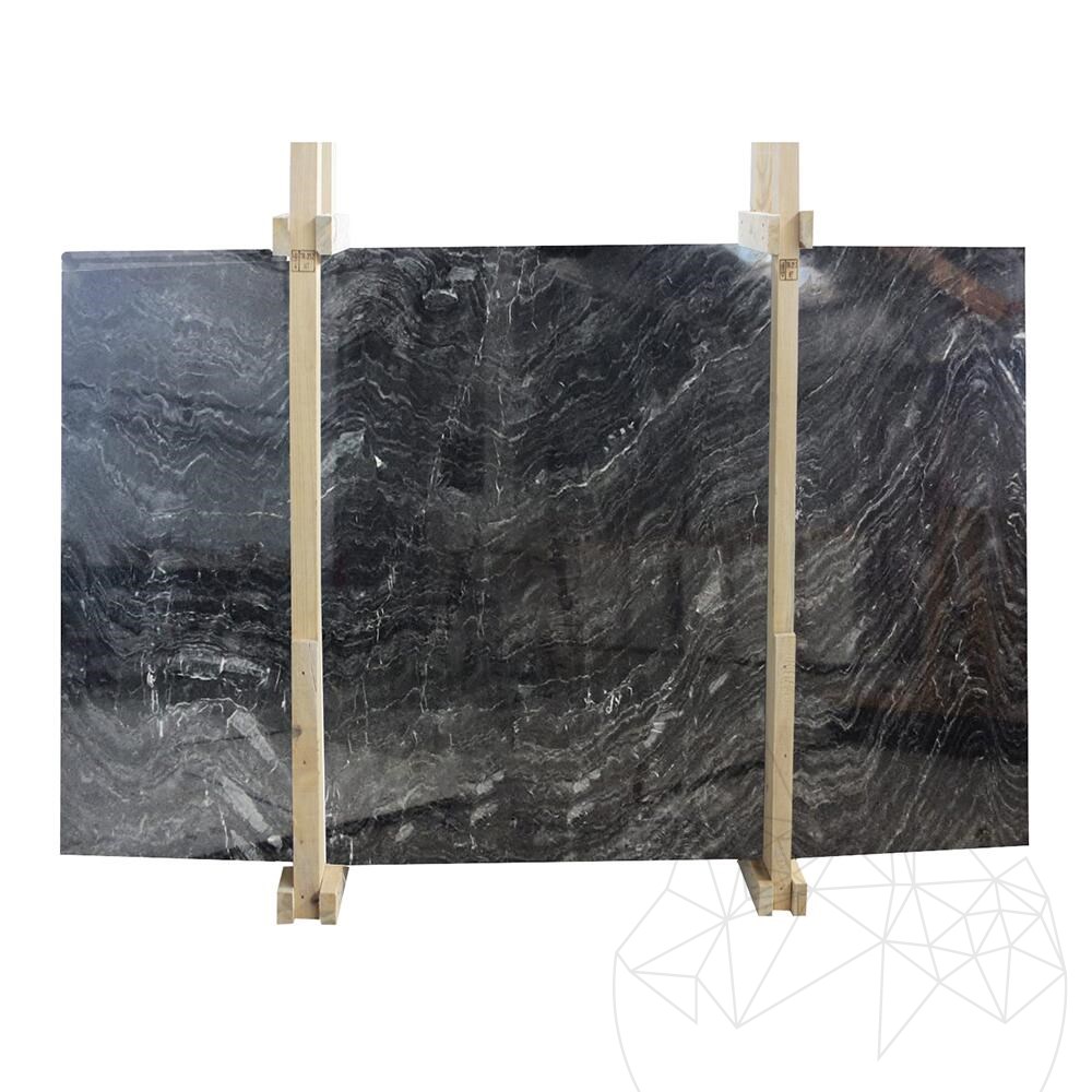 Special Parts Polished Black River Marble Stepped worktops