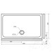 Duschabtrennung - Cappuccino Marmor ULTRA FLAT 120 x 80 x 3 cm