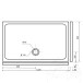 Duschwanne - Klassischer Travertin ULTRA FLAT 120 x 80 x 3 cm