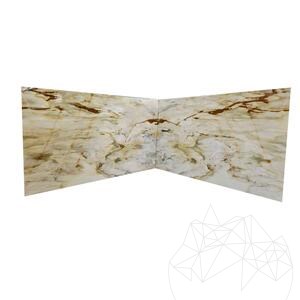 Calacatta Borghini Polierte Marmorplatte, 2 cm