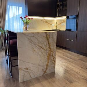 Calacatta Gold Polierte Marmorplatte 2 cm