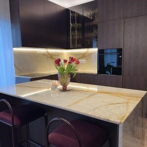 Calacatta Gold Polierte Marmorplatte 2 cm