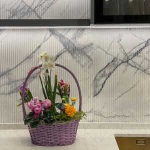 Calacatta Lilac polierte geriffelte Marmorplatte 2 cm