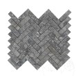 Mosaikfliese Ceppo Grey Chevron Matt