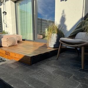 Ceppo Grey Getrommelter Marmor 30,5 x 15,2 x 3 cm