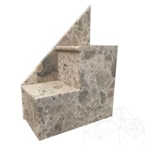 Ceppo di Crema Gebürsteter Marmor Plattenzuschnitt (Treppen/Fensterbänke/Arbeitsplatten) 2 cm