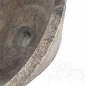 Bathroom Sink - Silver Travertine RS-8 42 x 15 cm