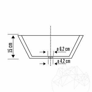 Bathroom Sink - Silver Travertine RS-8 42 x 15 cm
