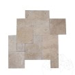 Travertin Classic Cross Cut Antik/Getrommelt Mini Römischer Verband 1 cm