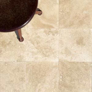 Klassischer polierter PREMIUM-Travertin 30,5 x 30,5 x 1,2 cm 