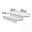 Crema Royal Gebürsteter Marmor Stufe (abgeschrägt 1L) 120 x 33 x 3 cm