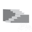 Crema Royal Gebürsteter Marmor Stufe (abgeschrägt 1L) 120 x 33 x 3 cm
