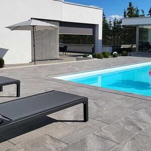 Sinterstein L'ALTRA PIETRA Etna Dark Grey, 40 X 80 X 2 cm, R11 - Rutschfest für den Außenbereich