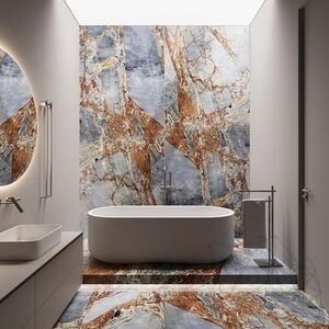 Fantastisches Blau Polierte Marmorplatte 2 cm