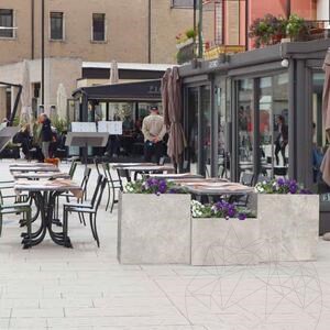 Planter Fioriera - Sinterized Stone, 80X40X2XH40