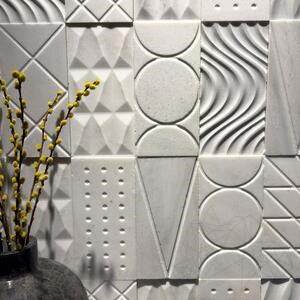 Geometrische Formen New York Marmor, 15 x 30 cm