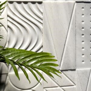 Geometrische Formen New York Marmor, 15 x 30 cm