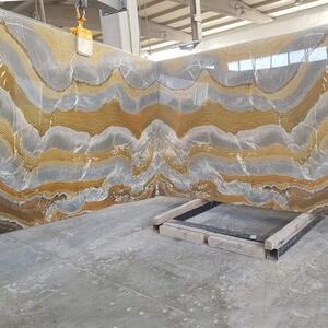 Golden Sky Polierte Marmorplatte 2 cm