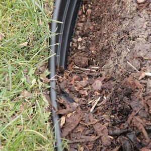Flexible Rasenkante Kunststoff, schwarz, (H -10 cm, 6 lfm/Rolle)
