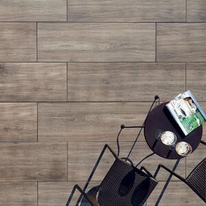 Sinterstein L'ALTRA PIETRA Harena Holz Marrone, 40 X 120 X 2 cm, R11 - Rutschfest für den Außenbereich