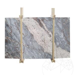 Hermes Blauer Marmor Polierte Platte, 2 cm