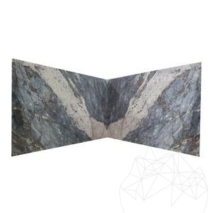 Hermes Blauer Marmor Polierte Platte, 2 cm