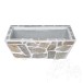 Rustikaler Beton-Pflanzkübel, 100x50 cm - mit Rhodos-Polygonalstein plattiert | Ideal für Blumen in Garten, Terrasse