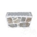 Rustikaler Beton-Pflanzkübel, 30x60 cm - Verkleidet mit Rhodos-Polygonalstein | Ideal für Blumen in Garten, Terrasse