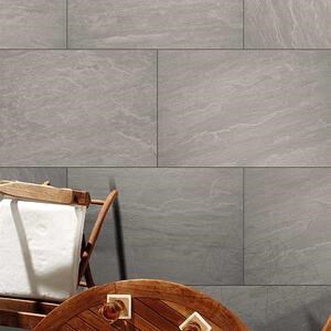 Sinterstein L'ALTRA PIETRA Tempio Kandla Grey, 40 X 80 X 2 cm, R11 - Rutschfest für den Außenbereich