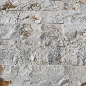 Vanilleeis Kalkstein mit geteilter Oberfläche, 7 x 30 x 1,5 cm